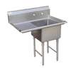 GSW USA SE18181L One Compartment 18 Gauge Stainless Sink with Left Drainboard 