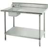 Advance Tabco 30inx60in Work Table with 16inx20inx12in Deep Left Sink - KMS-11B-305L 