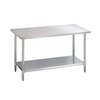 Green World by Turbo Air 24"W x 48"L High Quality stainless steel Flat Top Work Table - TSW-2448S 