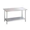 Green World by Turbo Air 24"W x 96"L Stainless Steel Top Work Table - TSW-2496SS 