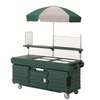 Cambro 4 Well Vending Merchandising Cart with Umbrella Kentucky Green - KVC854519 
