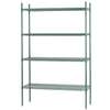 Advance Tabco 60in x 24in Green Epoxy Wire Shelving Unit with 74in Posts - EGG-2460-X 