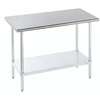 Advance Tabco ELAG-307-X 84in x 30in 16 Gauge stainless steel Work Table with Galvanized Undershelf 