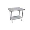 BK Resources 36inx 24in Work Tble 18G Stainless Steel Top w/1.5 Rear Riser - SVTR-3624 
