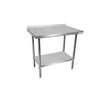 BK Resources 48inx 24in Work Tble 18 GStainless Steel Top with 1.5 Rear Riser - SVTR-4824 