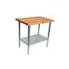 John Boos 36inx24in Work Table 1-3/4in Laminated Flat Top Galvanized Legs - HNS01 