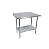 BK Resources 48inx30in Work Table 18G Stainless Steel Top with 1.5 Rear Riser - SVTR-4830 