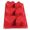 Thunder Group Heart Shaped High Heat Silicone Baking Molds - PLBM002S 