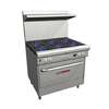 Southbend H4361D Ultimate 36in Gas Restaurant Range with Electric Hybrid Oven 