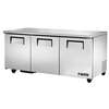 True 19cuft Undercounter Refrigerator Stainless with 3 Doors - TUC-72-HC 