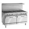 Imperial 60in Gas Restaurant Range w/10 Burners & Two 26.5in Ovens NAT - IR-10 