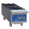 Globe GHP12G 14in Natural Gas Manual Controlled Hot Plate with 2 Burners 