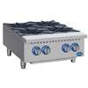 Globe GHP24G 24in Natural Gas Hot Plate with 4 Burners & Manual Controls 