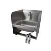 BK Resources 14"Wx10"Dx5in Wall Mount Hand Sink with Splashguards - BKHS-D-1410-1-SS-BKK 