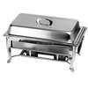 Thunder Group 8qt Stainless Steel Full Sized Foldable Frame Chafing Dish - SLRCF005 