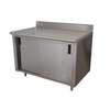 Advance Tabco 144"Wx24"D Stainless Steel Cabinet Base with Sliding Doors - CK-SS-2412 