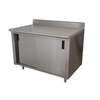 Advance Tabco 96"Wx30"D Stainless Steel Cabinet Base with Sliding Doors - CK-SS-308M 