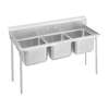 Advance Tabco Regaline 3-Compartment Stainless Steel Sink-20inx20in Bowls - 9-23-60 