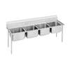 Advance Tabco Regaline 4-Compartment Stainless Steel Sink-20inx16in Bowls - 9-4-72 