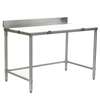 Eagle Group 108"Wx24"D Boning Table with 4in Stainless Steel Backsplash - BT24108S 