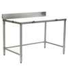 Eagle Group BT2484S 84"Wx24"D Boning Table with 4in Stainless Steel Backsplash 
