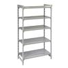 Cambro CPU247284S5PKG Camshelving 5-Tier 24"W x 72"L x 84"H Premium Starter Unit 