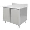 GSW USA CTD-P3048S 48inx 30in 18 Gauge Stainless Steel Work Table with Cabinet Base 