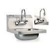Krowne Metal 15-3/4"W Hand Free Hand Sink with Faucet w Pushback Activation - HS-34 