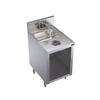 Krowne Metal Royal 1800 Series 18"W Underbar Handsink w/Open Cabinet Base - KR24-S18C 