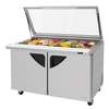 Turbo Air 24 Pan 19cuft Glass Top Refrigerated Prep Table - TST-60SD-24-N-GL 