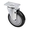 BK Resources 5SBR-1PT-PLY Plate Caster Kit 5in Diameter with 2-3/8in x 3-5/8in Top Plate 