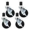 BK Resources 5SBR-RA-LDP-PS4 Work Table Caster Kit 5in Diameter - 4 Per Kit 
