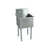 BK Resources 18inx21in Single Compartment Stainless Steel Budget Sink - BK8BS-1-1821-14 