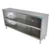 BK Resources 72"W x 15"D Stainless Steel Open Front Dish Cabinet - BKDC-1572 