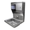 BK Resources BKHS-W-1410-1-4D-TD 14"W Wall Mount Hand Sink without Faucet 
