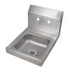 BK Resources Space Saver Wall Mount Hand Sink without Faucet - BKHS-W-SS 