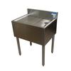 BK Resources UB4-18-DB30 30"W x 18-1/4"D Stainless Steel Underbar Drainboard 