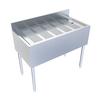 BK Resources UB4-18-DB36 36"W x 18-1/4"D Stainless Steel Underbar Drainboard 
