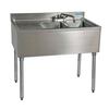 BK Resources UB4-18-236LS 36"Wx18-1/4"D Stainless Steel Slimline Underbar Sink 
