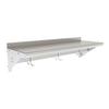 BK Resources BKWS-1236-PR 36"Wx12"D Stainless Steel Wall Mount Premium Overshelf 
