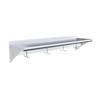 BK Resources BKWS-1248-PR 48"Wx12"D Stainless Steel Wall Mount Premium Overshelf 
