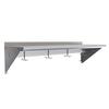 BK Resources BKWS-1648-PR 48"Wx16"D Stainless Steel Wall Mount Premium Overshelf 