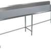 BK Resources 96"Wx24"D All Stainless Steel Work Open Base Table - SVTR5OB-9624 