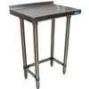 BK Resources 24"Wx18"D All Stainless Steel Work Open Base Table - SVTROB-1824 