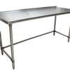 BK Resources SVTROB-7230 72"Wx30"D All SS Work Open Base Table 1.5in Riser 