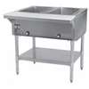 Eagle Group 2-Well Stationary Gas Hot Food Table with Galvanized Shelf - HT2-LP 