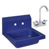 BK Resources Antimicrobial Plastic Hand Sink With 3in Faucet - APHS-W1410-BPG 