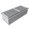 BK Resources BK-DIBL-4820 48"W x 20"D Stainless Steel Drop-in Ice Bin with Lid 