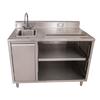 BK Resources BEVT-3060L 60inx30in Stainless Steel Beverage Table with Sink on Left 