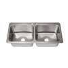 BK Resources Two Compartment (2) 20in x 16in Bowls- Drop-In Sink W/Faucet - DDI2-20161224-P-G 